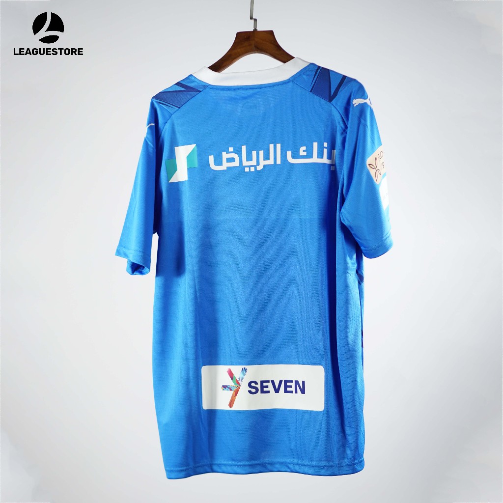 Bộ đá bóng Al Hilal Leaguestore - áo Neymar jr sân nhà màu xanh 23-24 form âu vải thái dệt mịn