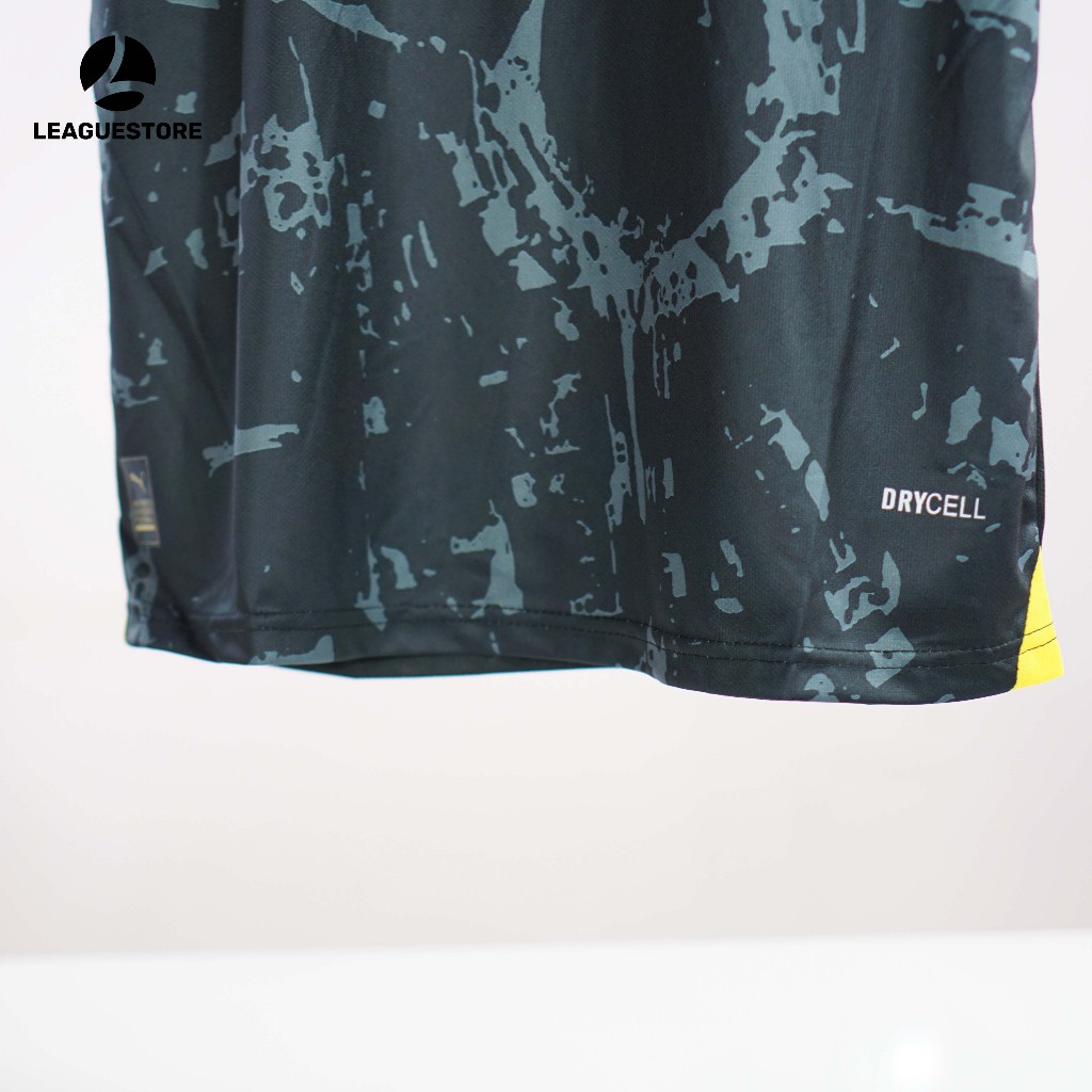 Bộ đá bóng Dortmund Leaguestore - quần áo thể thao nam sân khách màu loang đen 23-24 vải thái dệt mịn form âu