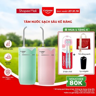 Máy tăm nước Colgate nhỏ gọn, chống thấm nước, pin sạc