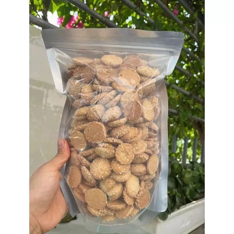 1 kg bánh vừng vòng mè nhện đóng túi zip .