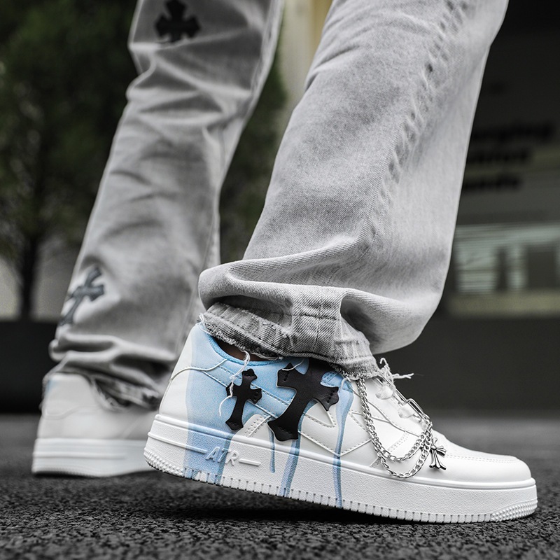 Giày AF1_Nike Custom Thập Tự Air Force 1 All White full trắng bản cao cấp dành cho nam nữ