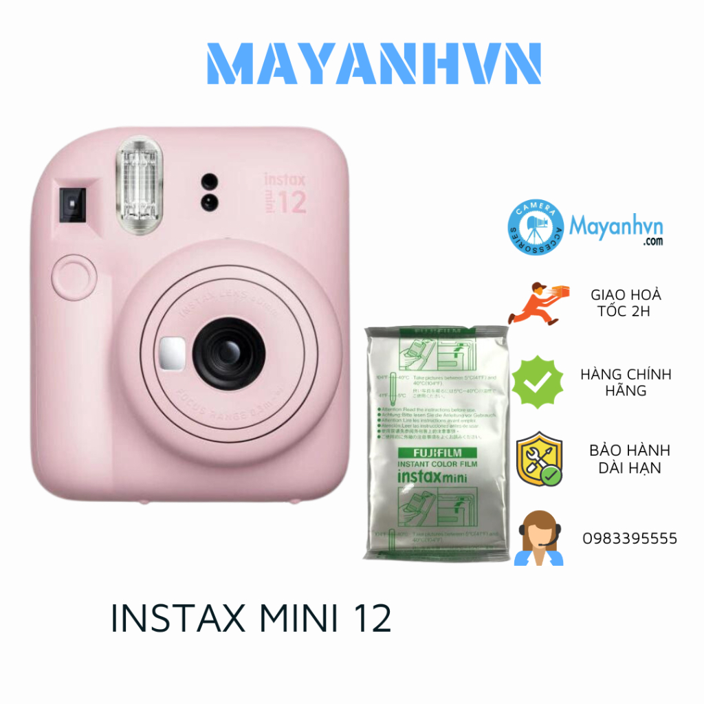 Instax Mini 12- Máy chụp ảnh lấy ngay Fujifilm Instax Mini 11/ Mini 12