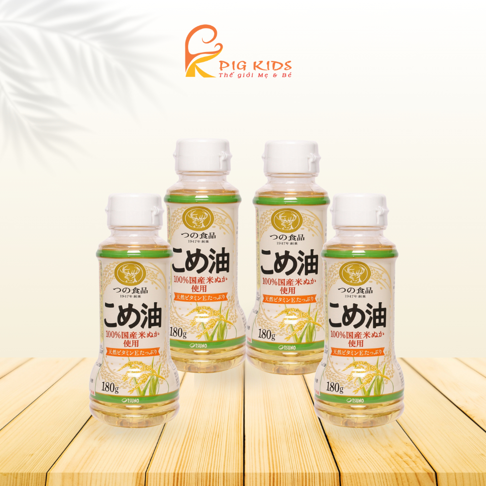 Dầu Gạo Hữu Cơ Tsuno Dùng Chiên Xào Cho Bé Ăn Dặm