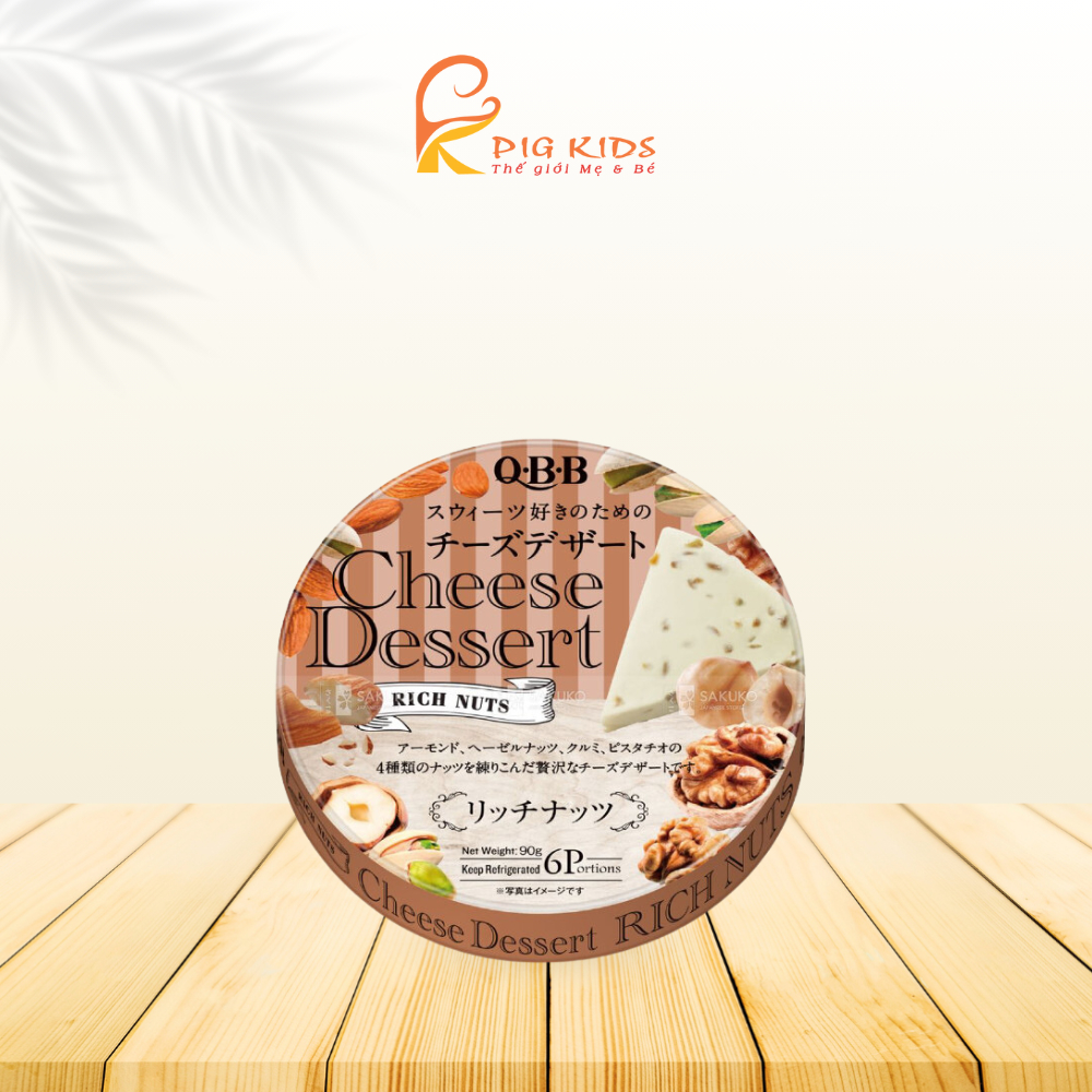 Cheese Dessert - Phô Mai Nhật QBB - Emina Cho Bé 18m+ Tháng Ăn Dặm 90g