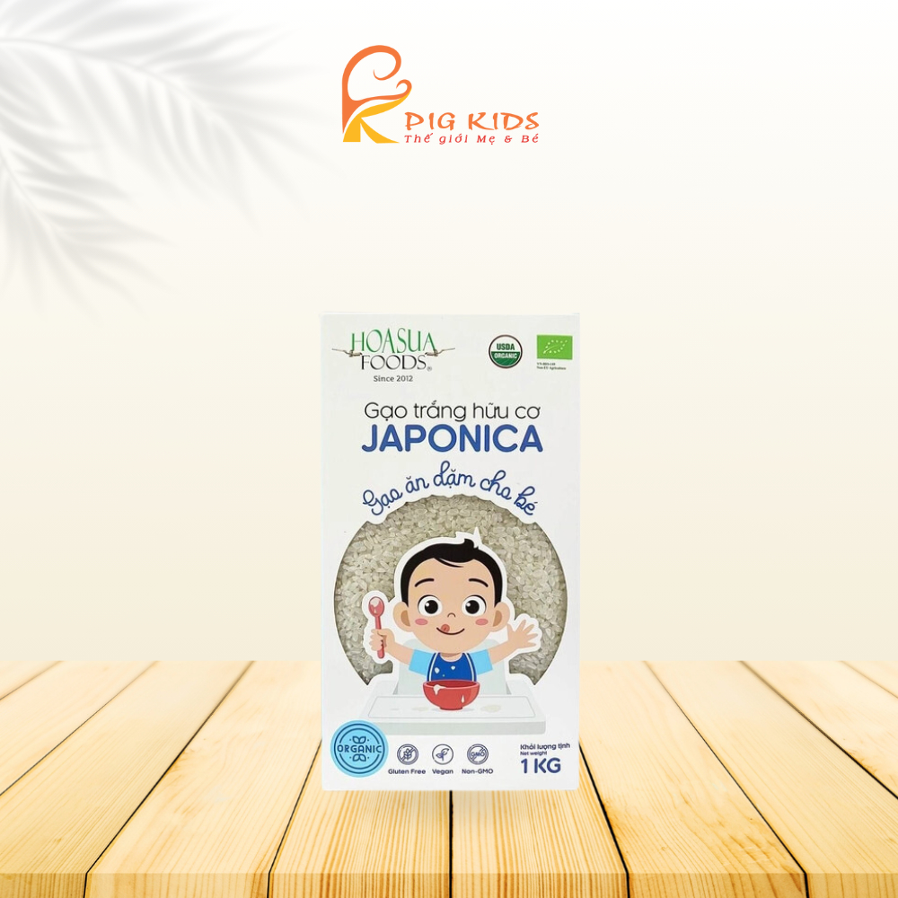 Gạo trắng hữu cơ Japonica/ST25 Hoa Sữa Cho Bé Ăn Dặm 1kg