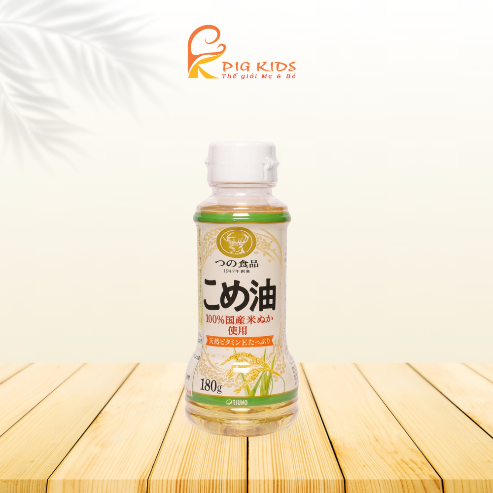 Dầu Gạo Hữu Cơ Tsuno Dùng Chiên Xào Cho Bé Ăn Dặm