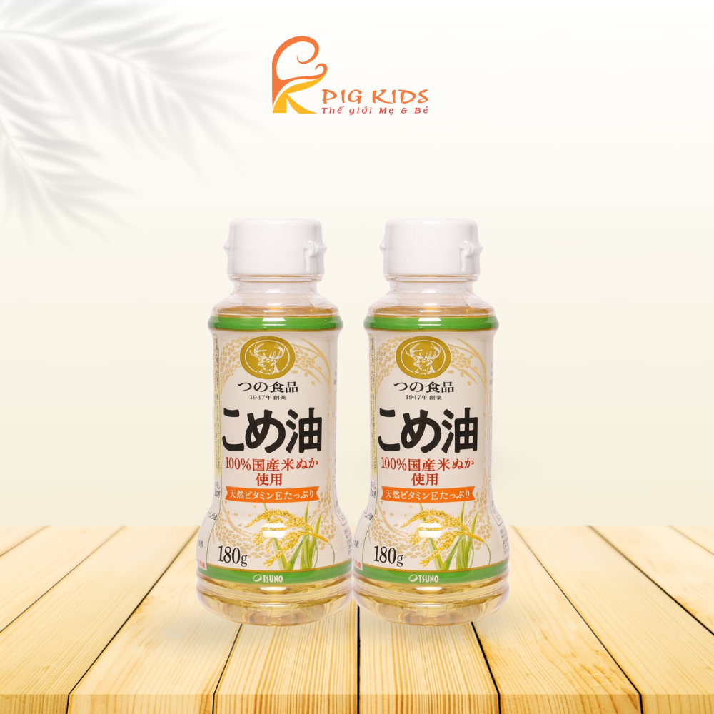 Dầu Gạo Hữu Cơ Tsuno Dùng Chiên Xào Cho Bé Ăn Dặm