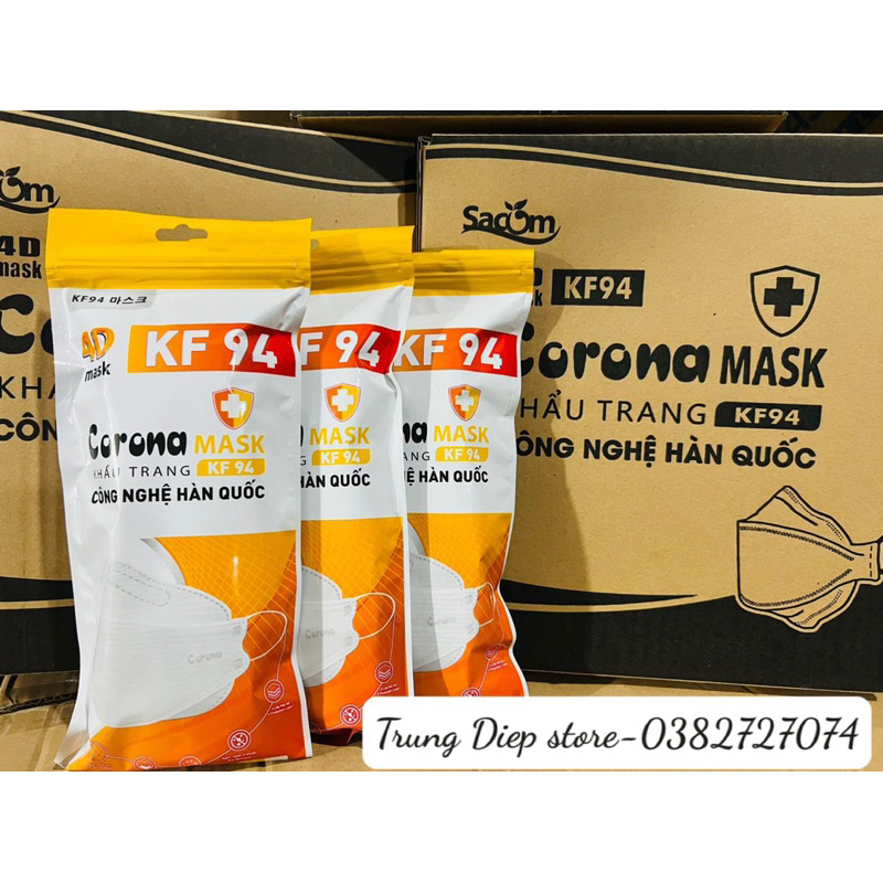 Combo 10 bịch khẩu trang KF94 Corona
