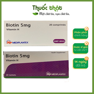 Viên Biotin 5mg (hộp 20 viên)