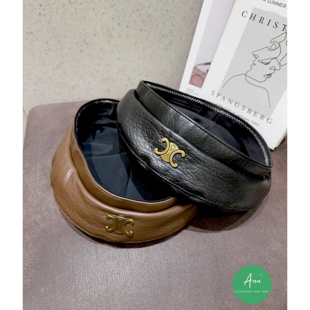 Mũ nồi da thời trang cao cấp, logo nổi bật, phom mũ chuẩn đẹp, sẵn 2 màu y hình, ảnh thật 100%