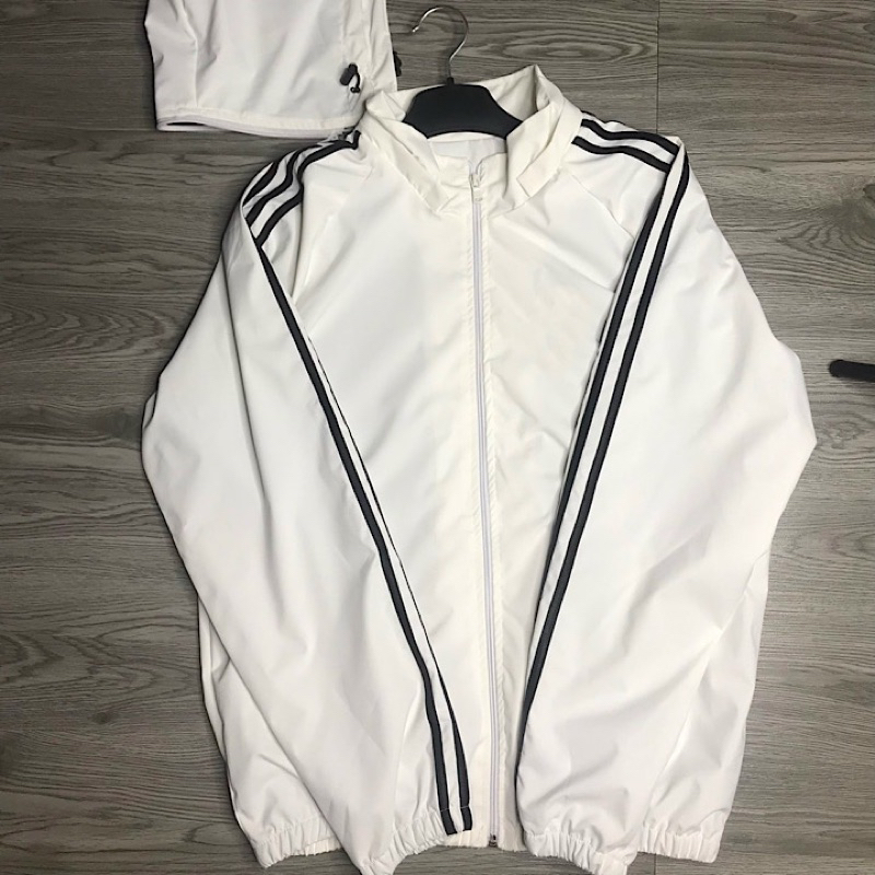 Áo Khoác Gió Phối Viền Kẻ Sọc 2 Lớp Dày Dặn A12