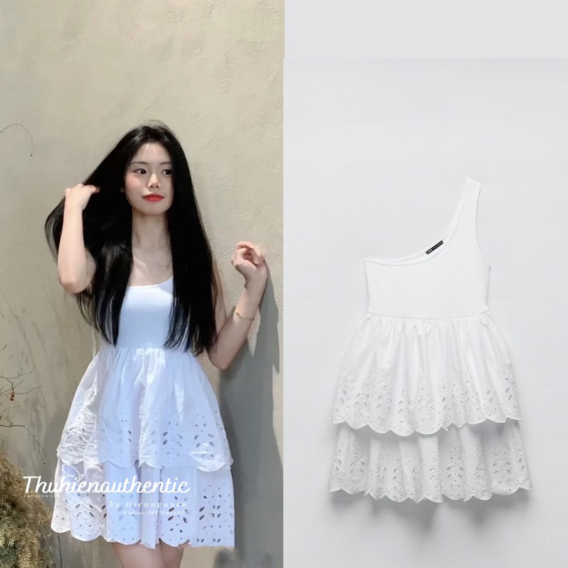 Váy body tiểu thư ren tùng váy cotton dày dặn mã code: 6050/344 ZARA chính hãng(kèm ảnh thật)
