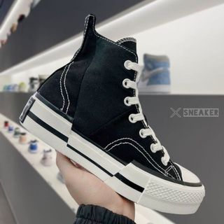 Giày Converse cổ cao, Converse Chuck 70 Plus Canvas Trắng Đen cổ cao bản S.Cấp Trung