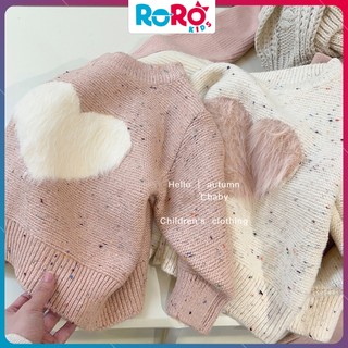 Áo len bé gái hình trái tim cực đẹp RORO shop Áo cho bé gái YOYO