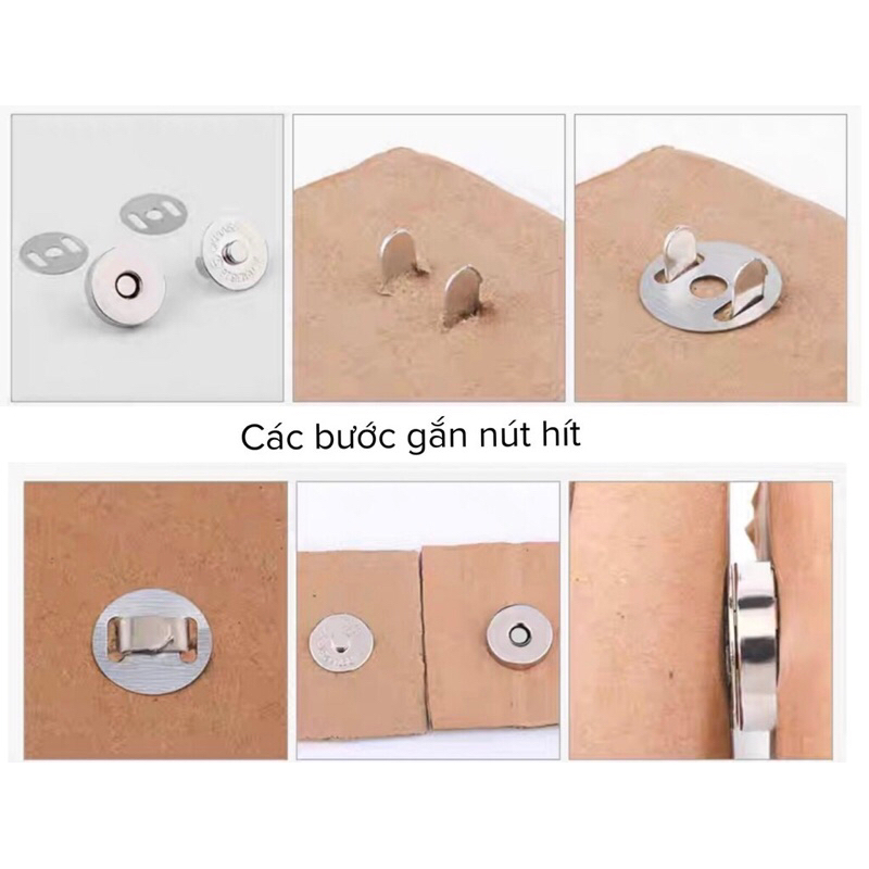 Nút hít nam châm làm túi xách