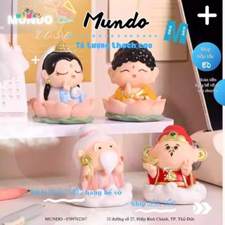 Tô Tượng Thạch Cao Như Lai, Quan Âm, Nguyệt Lão, Thần Tài  Size M, Tượng Thạch Cao Phong Thủy May Mắn MUNDO