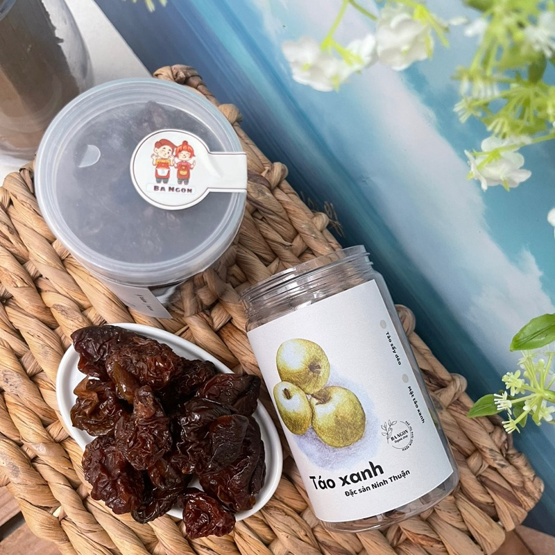 Táo xanh sấy dẻo - chua ngọt tự nhiên- sấy mộc không đường