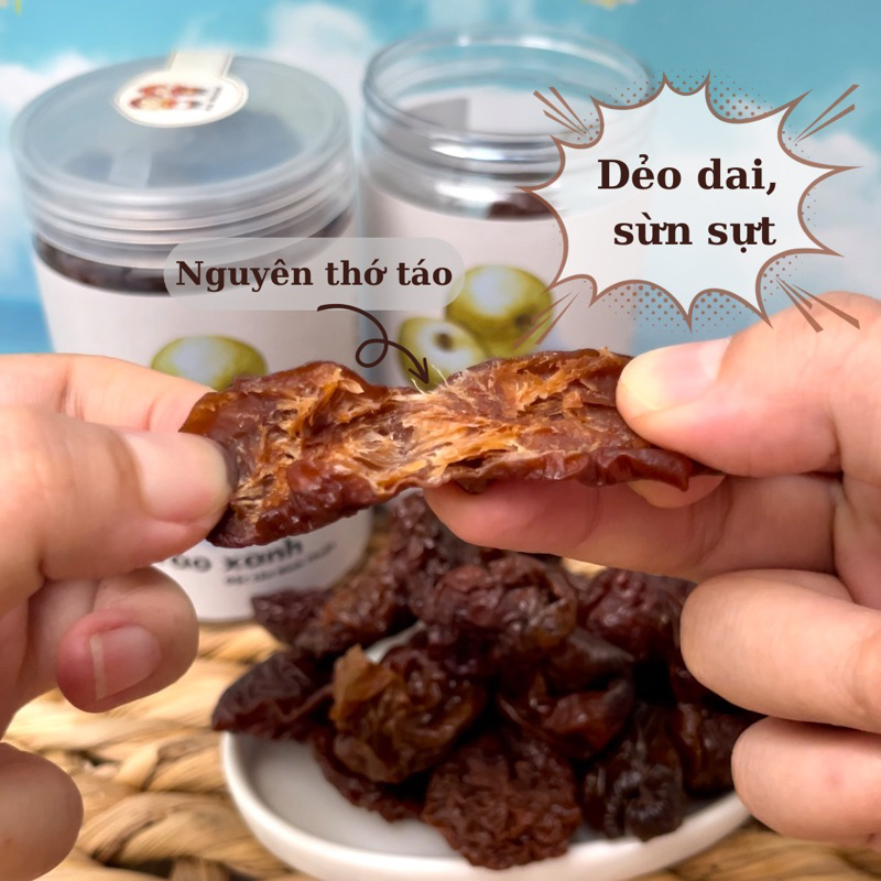 Táo xanh sấy dẻo - chua ngọt tự nhiên- sấy mộc không đường