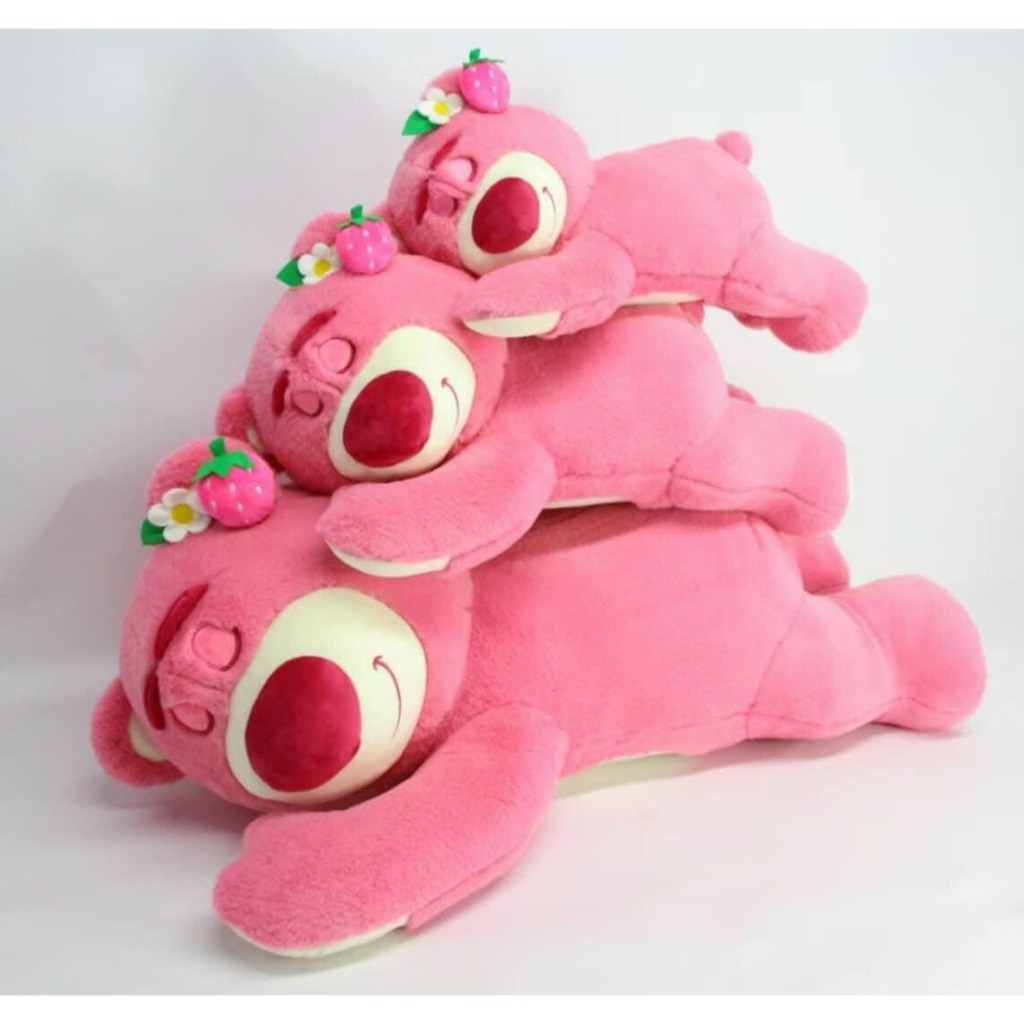 Gấu bông losto dâu nằm, losto dâu xù, gấu tai dâu mềm mịn ,gấu dâu dễ thương, gấu bông gấu dâu siêu cute