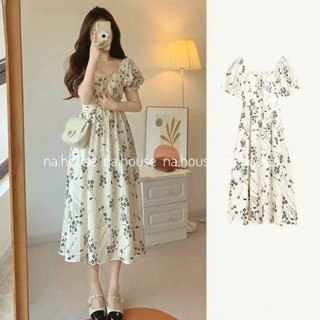 Đầm hoa nhí tiểu thư loại 2 lớp có bo chun lưng có mút ngực Nahouse váy hoa đi chơi đi biển thiết kế đẹp xinh xịn sang