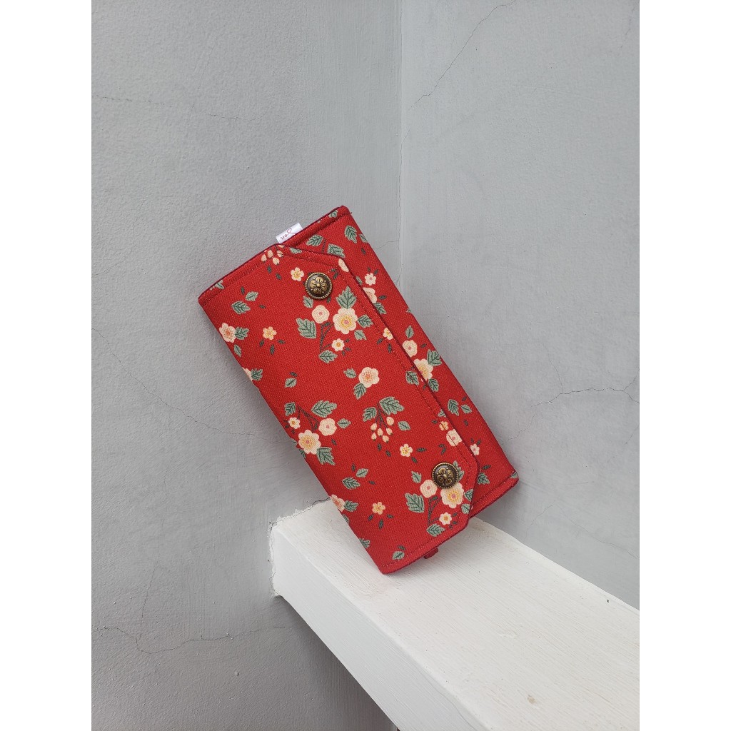 Ví Handmade Dáng Dài Cầm Tay Phong Cách Vintage Họa Tiết Hoa Xinh Xắn