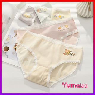 Quần lót cotton tăm Thỏ trắng Lovely viền ren xinh như minh tinh