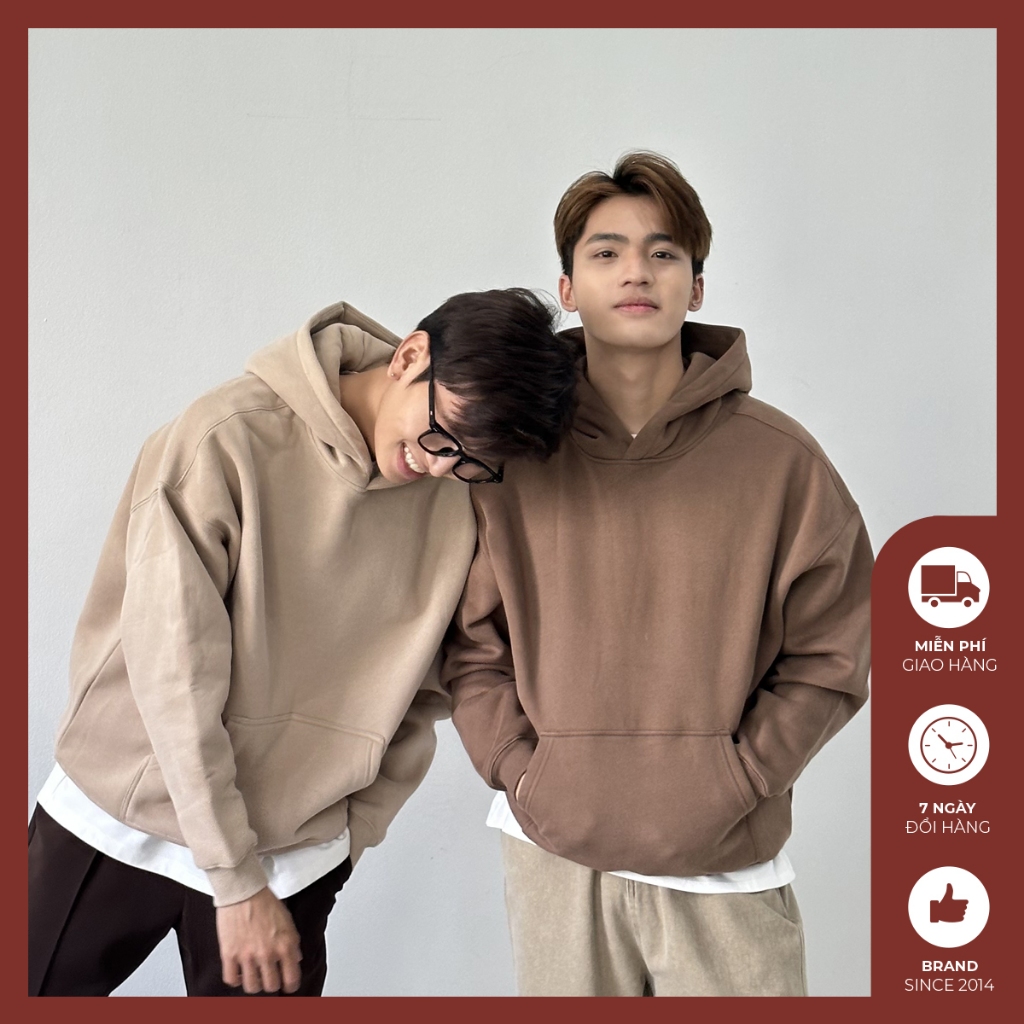 Áo hoodie nam nữ trơn Độc menswear lót lông cừu, giữ ấm tốt không xù lông, form rộng suông dễ phối đồ - AT299