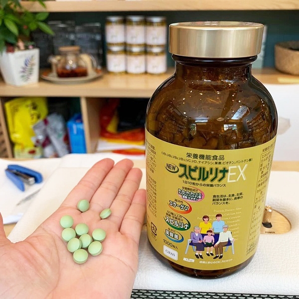 Tảo xoắn cao cấp Spirulina EX Nhật Bản