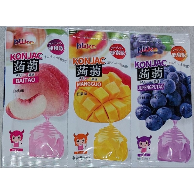 Combo 3 gói Thách Trái Cây Konjac Blike 60g/3 gói