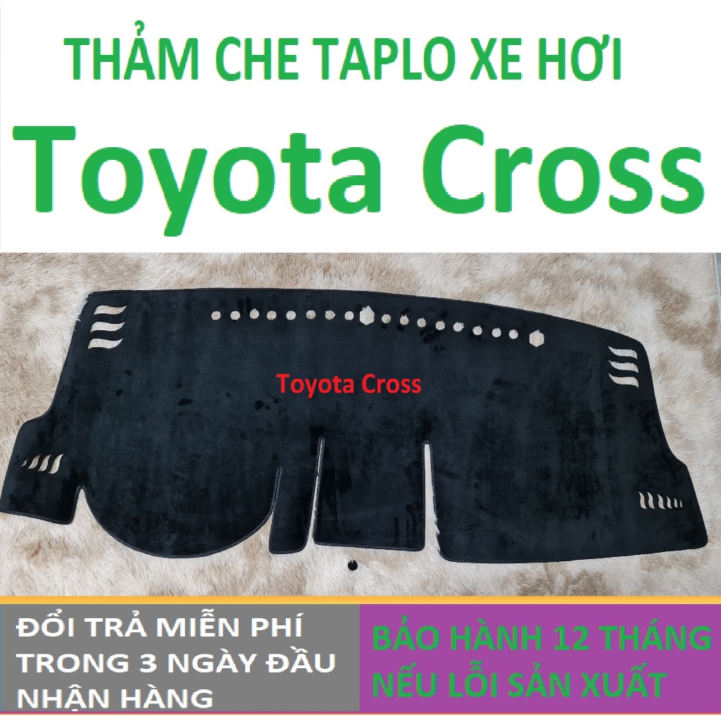 Thảm Taplo Toyota Corola Cross,Thảm Lót Taplo Xe Hơi Cao Cấp Hàng 3 Lớp Có Chống Trượt,Da Đẹp Bảo Hành 12 Tháng