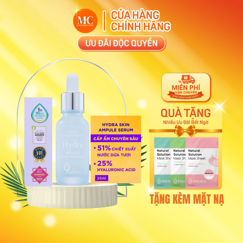 Tinh chất dưỡng ẩm 9 Wishes Hydra Skin Ampule Serum 25ml