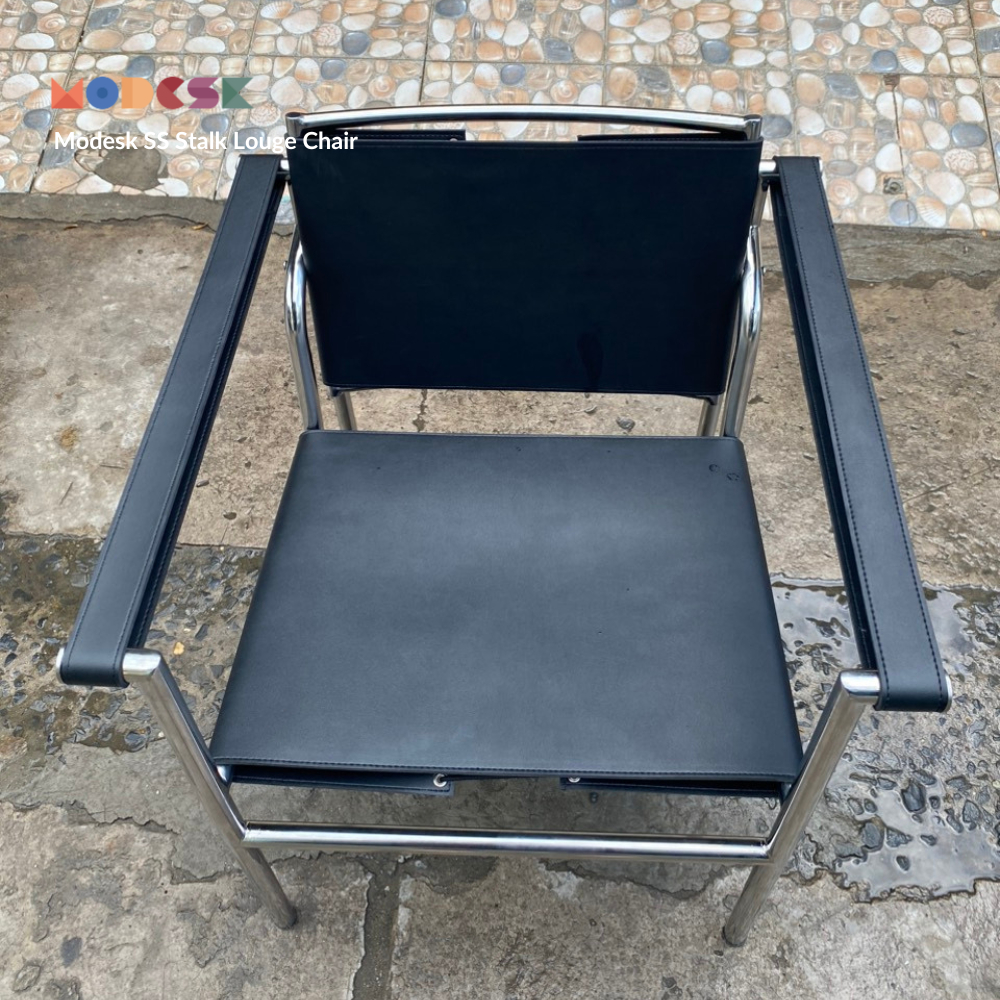 Modesk SS Stalk Louge Chair - Ghế decor trang trí nhà cửa khung inox 304 Da PU phong cách Bắc Âu