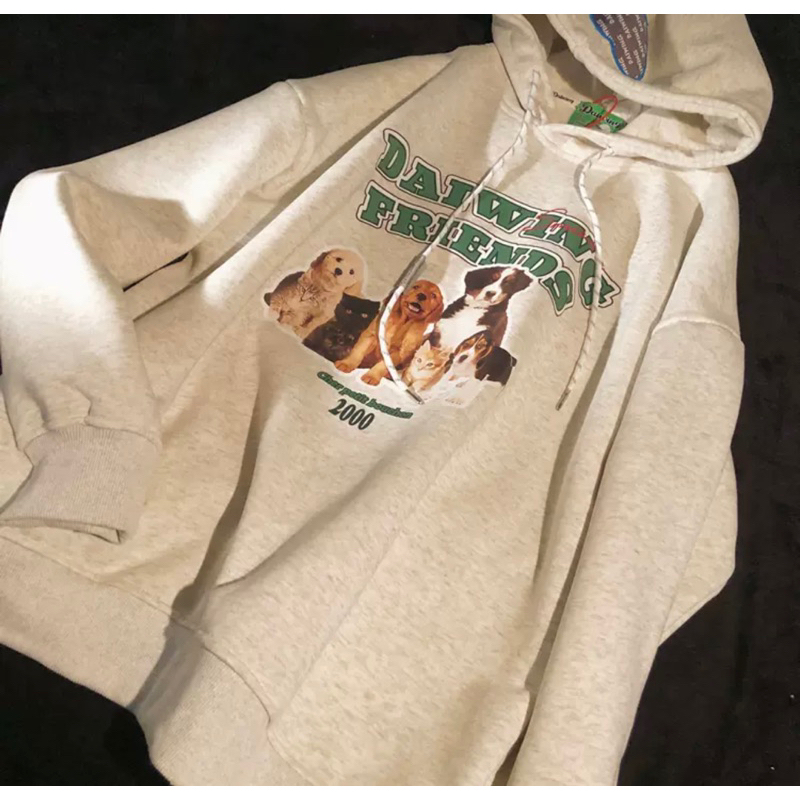 Áo Hoodie xám nỉ bông Daiwing cao cấp siêu dày Unisex