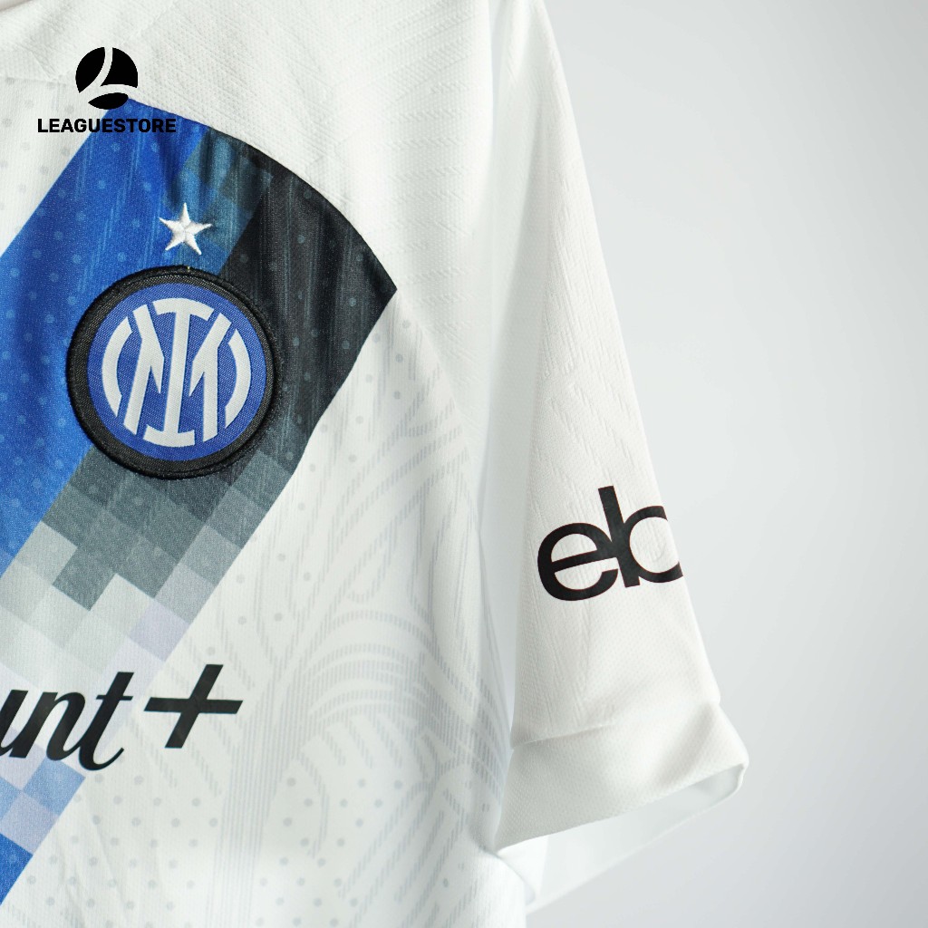 Bộ đá bóng Inter Milan Leaguestore - quần áo bóng đá thể thao nam sân khách màu trắng 23-24 form âu