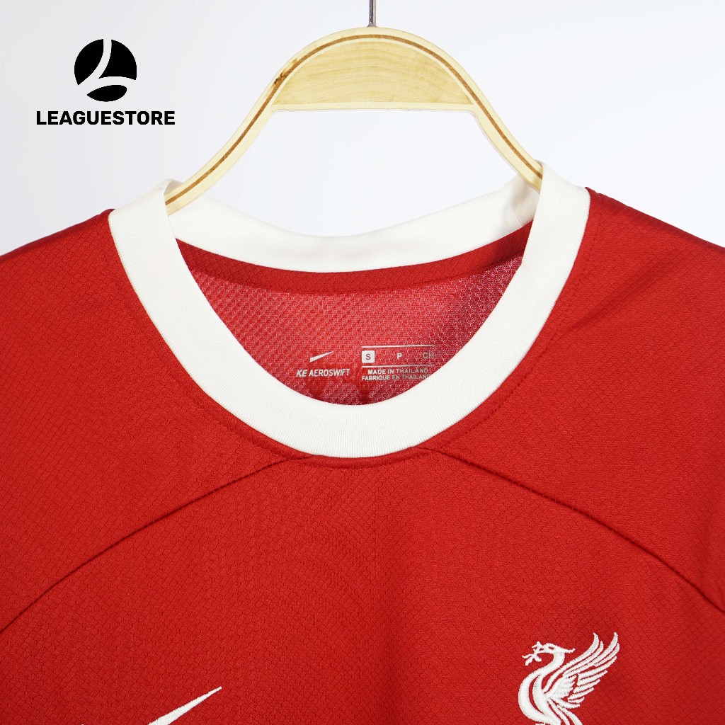 Bộ đá bóng Liverpool Leaguestore - quần áo bóng đá nam sân nhà 23-24 màu đỏ vải thái dệt mịn form âu