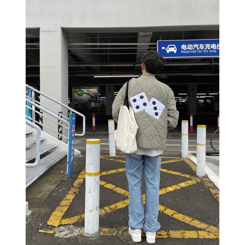 STUSSY DICE BOMBER 22FW - Áo khoác bông xúc xắc unisex