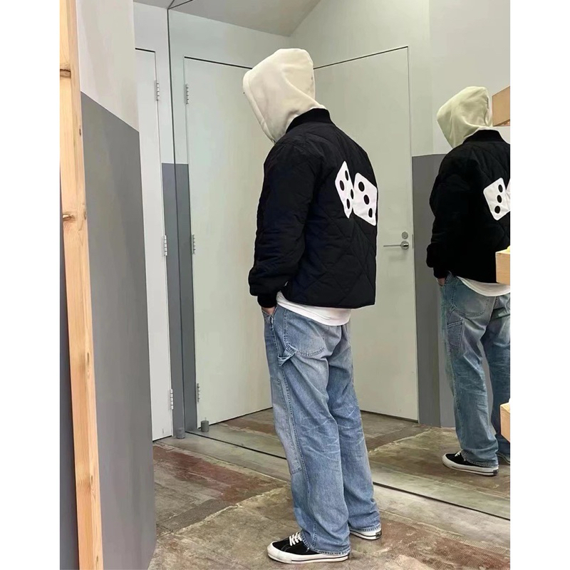 STUSSY DICE BOMBER 22FW - Áo khoác bông xúc xắc unisex