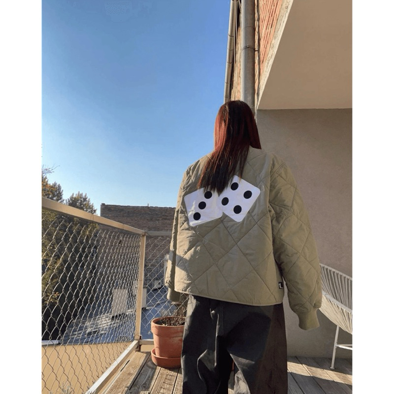 STUSSY DICE BOMBER 22FW - Áo khoác bông xúc xắc unisex