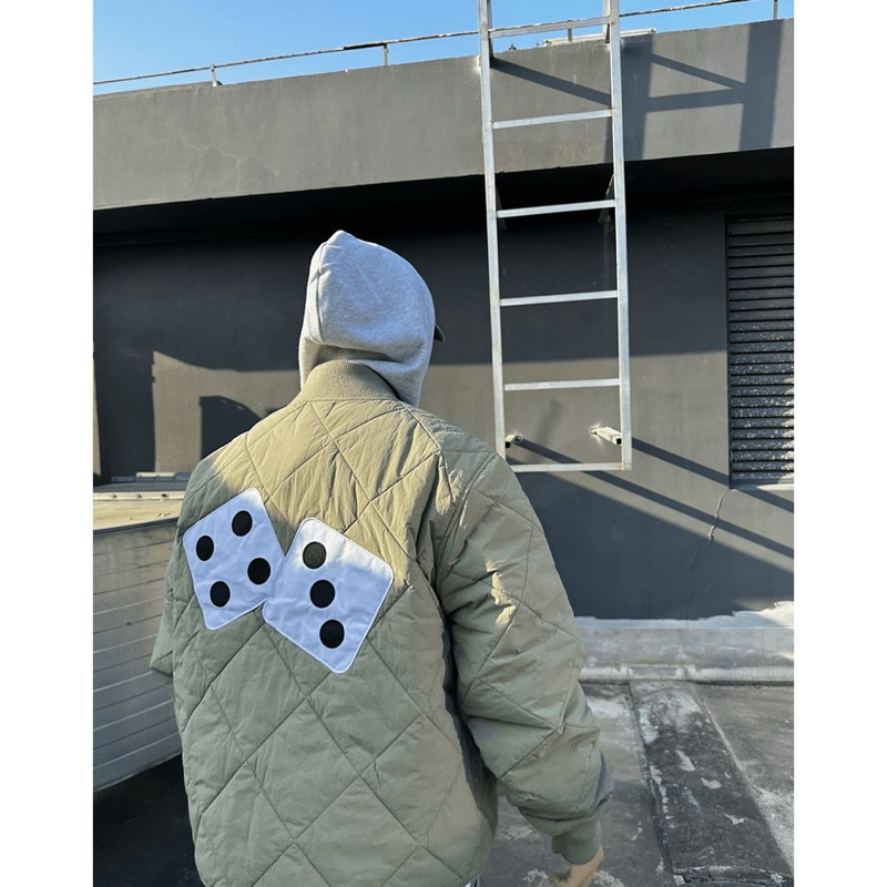 STUSSY DICE BOMBER 22FW - Áo khoác bông xúc xắc unisex