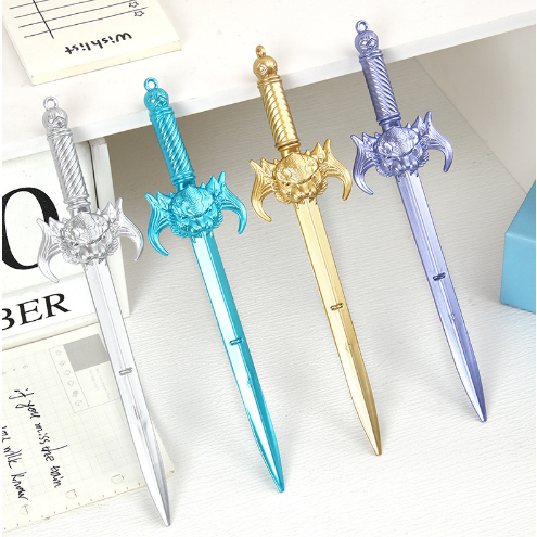 Bút kiếm đầu rồng ánh kim D205 viết gel cute dễ thương