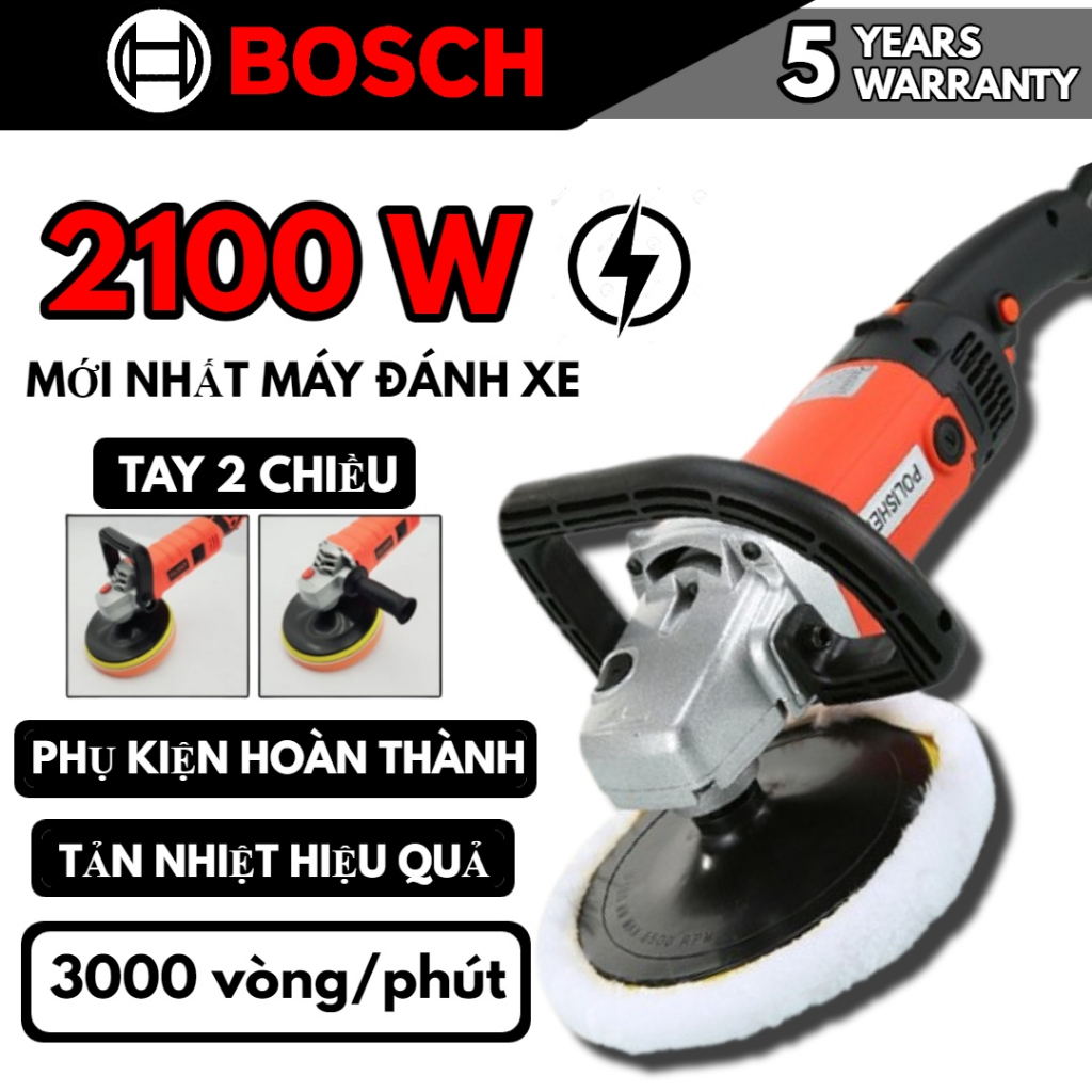 🔥Khuyến mãi🔥Máy Đánh Bóng Xe Hơi 2100W Máy đánh bóng ô tô 220V Có Thể Điều Chỉnh Tốc Độ 3000 vòng/phút