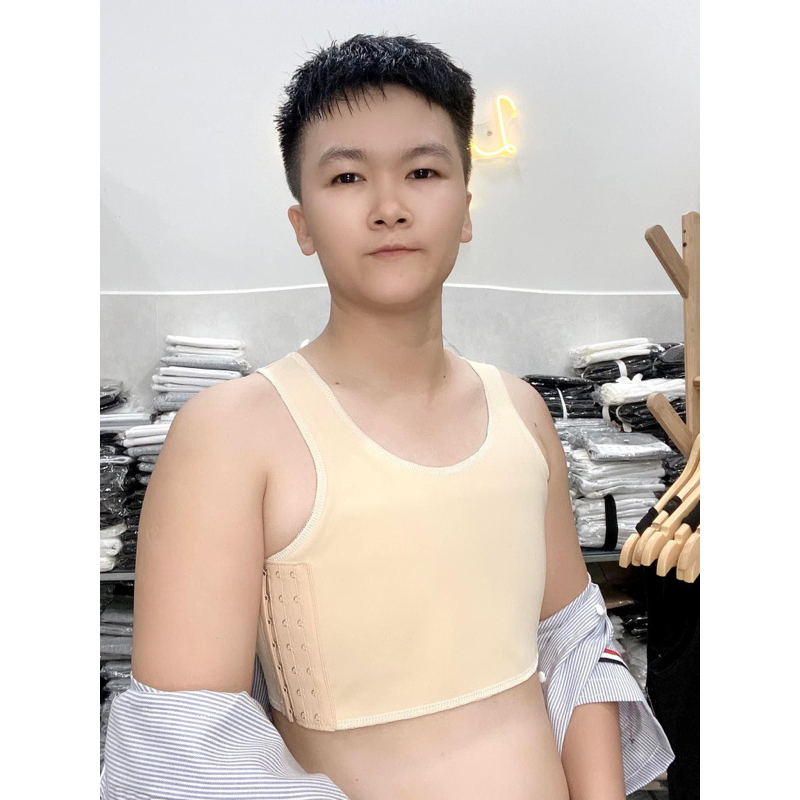 Áo nịt lửng không viền tomboy, không lộ viền, vải poli mềm mịn mát.