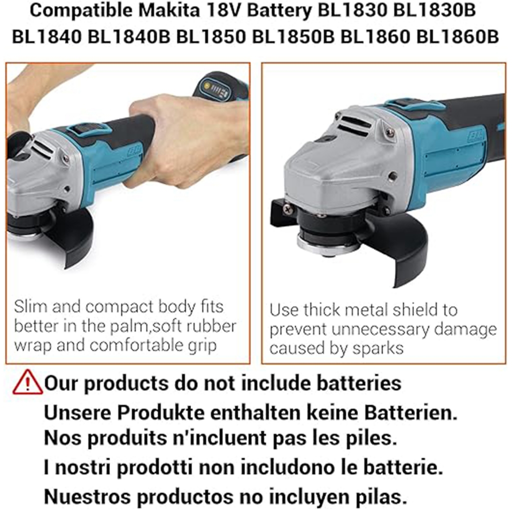 Máy Cắt Cầm Tay, Máy Mài Góc, Thân máy mài chân pin phổ thông không chổi than, Cưa gỗ - cắt sắt - cắt gạch - đánh bóng