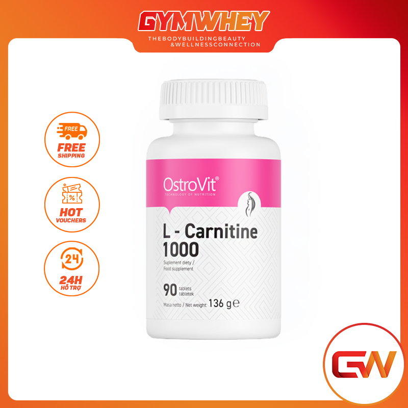 Ostrovit L Carnitine 1000 Đốt Mỡ Giúp Thúc Đẩy Chuyển Hóa Mỡ Thành Nguốn Năng Lượng (90 Viên)