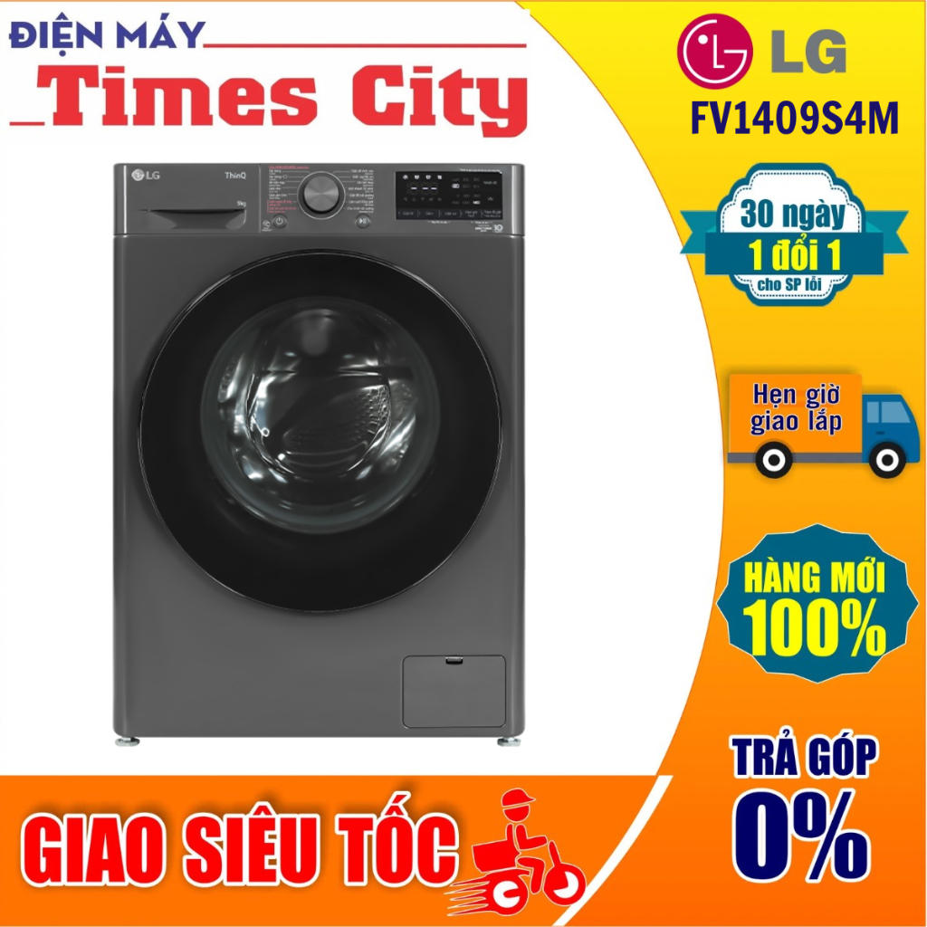 Máy giặt LG AI DD Inverter 9 kg FV1409S4M