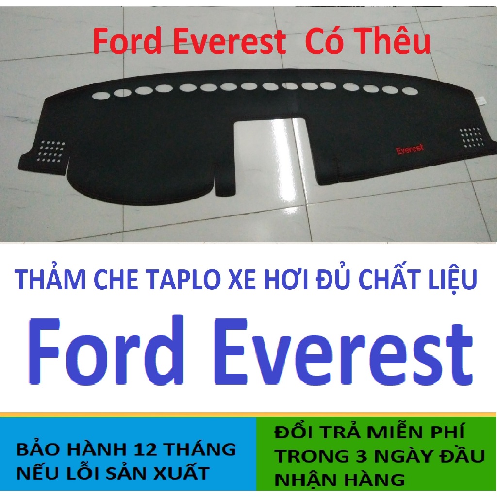 Thảm Che Taplo Ford Everest 2001-2023,Thảm Taplo Xe Hơi 3 Lớp Chịu Nhiệt Bảo Hành 12 Tháng