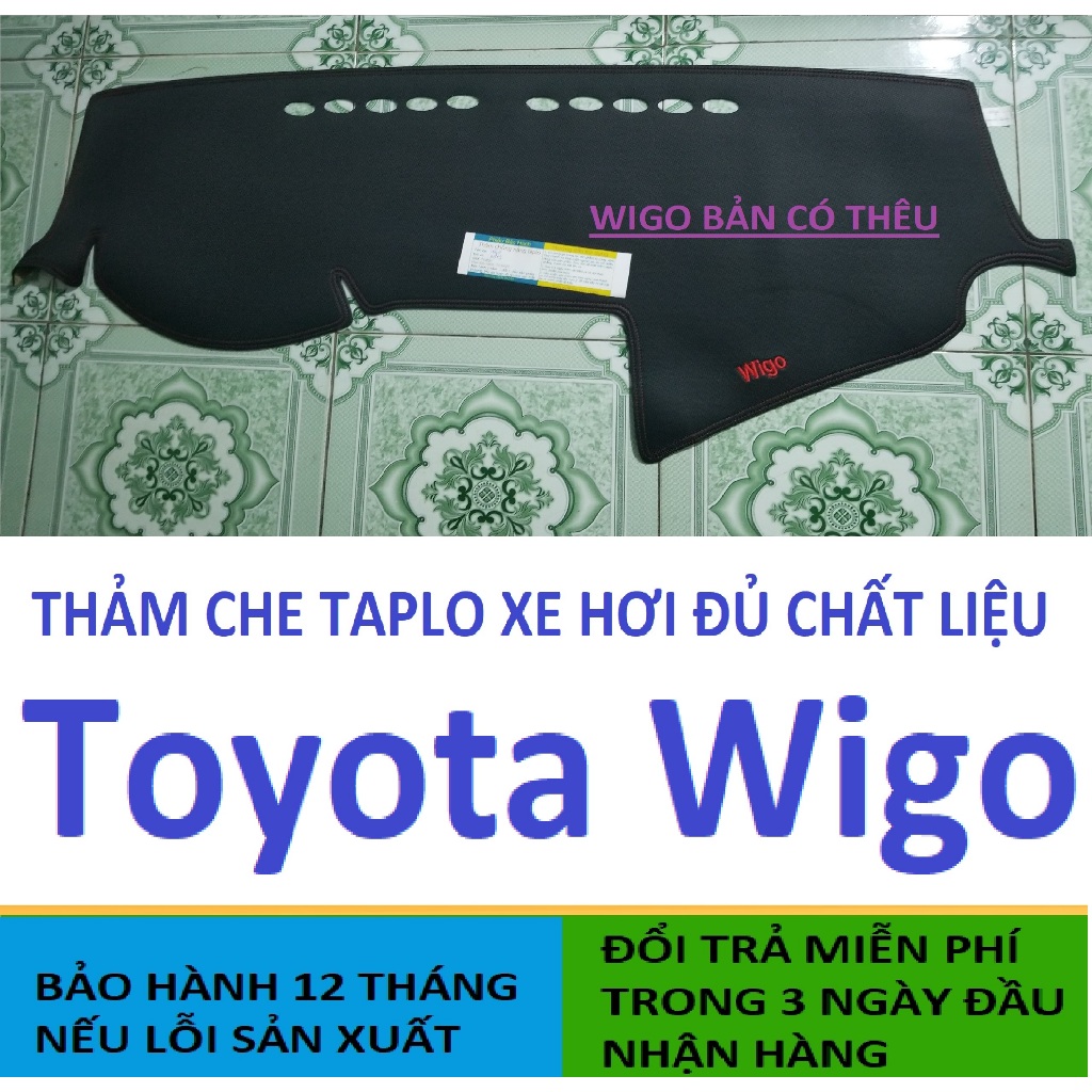 Thảm Che Taplo Toyota Wigo 2018 2023,Thảm Taplo Xe Hơi 3 Lớp Chịu Nhiệt Bảo Hành 12 Tháng