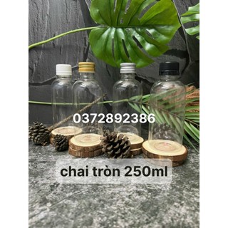 Combo 50 chai tròn 250ml kèm nắp