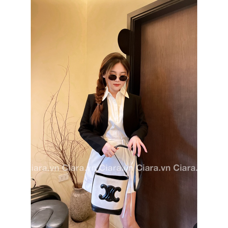 Set váy sơ mi kèm khoác