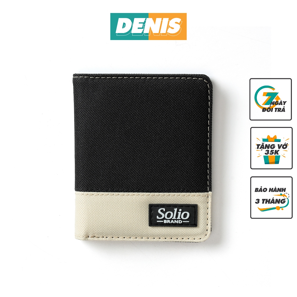 Ví Nam DENIS Nhỏ Gọn Thiết Kế Phối Màu Nam Tính Sang Trọng VD01